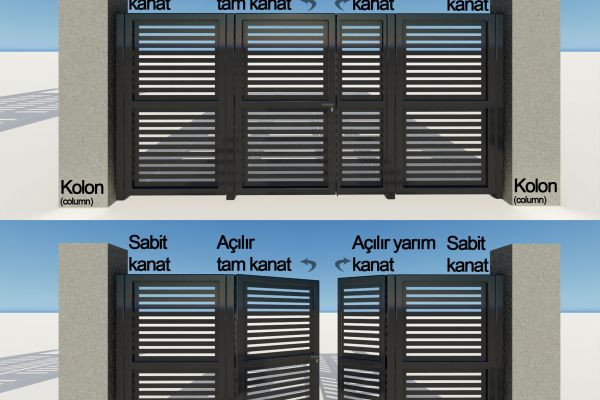 İki kanatlı bahçe kapısı